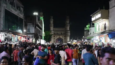 Charminar-at-night-ramadan Stock Footage 236973304