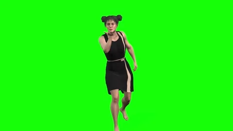 Charming 3D Avatar Sending a Flying Kiss - Greenscreen Video 스톡 동영상 291535916