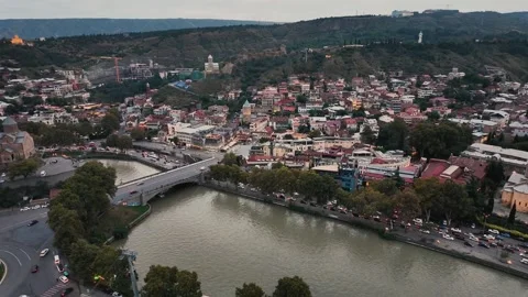 The charming architecture and lively streets of the Old Town along the quiet Stock-Footage 302265518