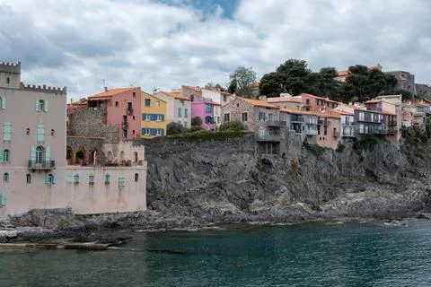 The charming architecture of Collioure Foto stock