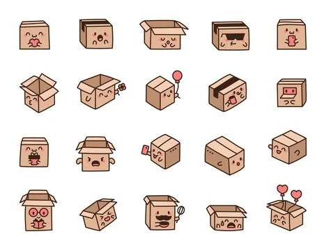 Charming box character set イラスト素材
