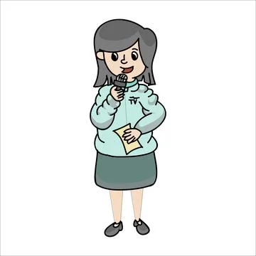 Charming Cartoon Character Design | Cute Digital Illustration Stock Illustration