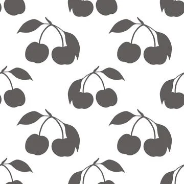 Charming cherry pattern in watercolor for textile design and packaging Stock Illustration