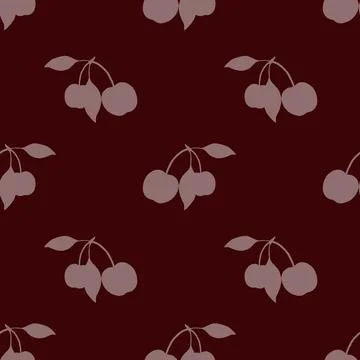 Charming cherry pattern in watercolor for textile and packaging design Stock Photos