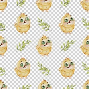 Charming chicken watercolor pattern perfect for fabric and wallpaper design Illustrazione stock