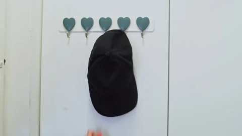 Charming Decorative Wall Hooks in Adorable Heart Shape Perfect for Home Decor Stock Footage 282433545