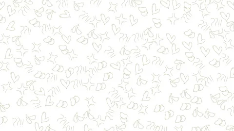 Charming doodle pattern with hearts and stars on white background perfect f.. Stock Footage 333488903