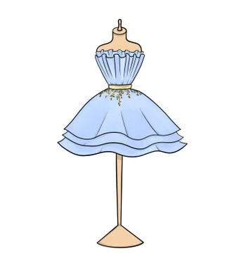 Charming dress Stockillustratie