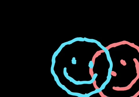 A charming flickering smile animation Stock Footage 303456724