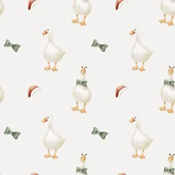Charming geese pattern design for fabric and wallpaper decoration projects Illustrazione stock
