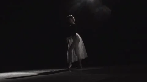 Charming Girl Dancing Ballet In Studio Video stock 62019681