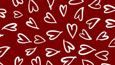 Charming heart pattern with hand-drawn style. Stock Illustration