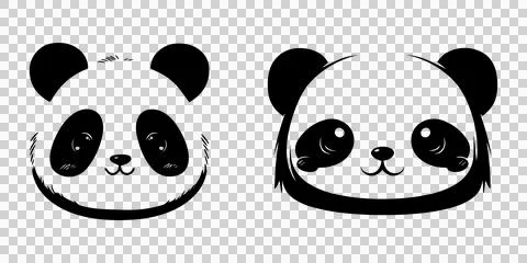 Charming isolated panda character. Stock Illustration