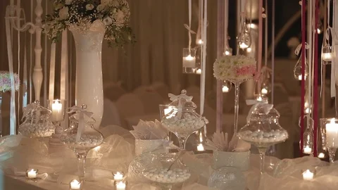Charming kendi bar close up at the wedding Video stock 86601703