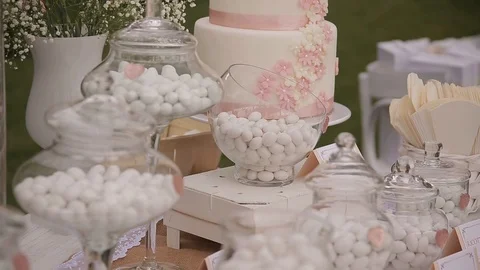 Charming kendi bar close up at the wedding Stock Footage 86601704