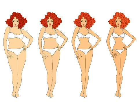 Charming lady on the way to slimming Stock Illustration