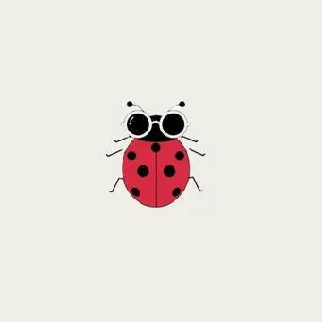 Charming Ladybug Stock Illustration