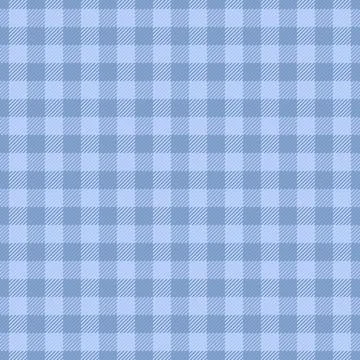 This charming light blue gingham seamless pattern features a classic checkere Stock Illustration