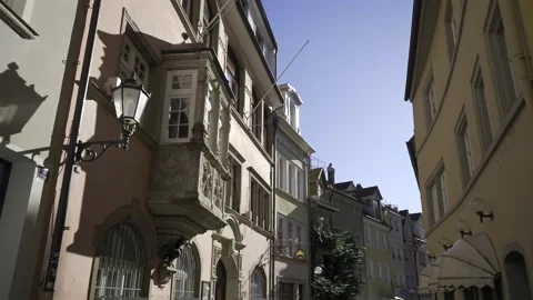 Charming Lindau im Bodensee, Bavaria picturesque medieval town on Lake Constance Stock Footage 316645274