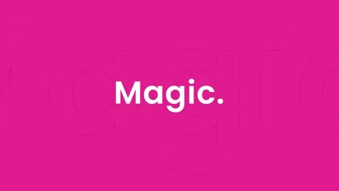 Charming “Magic” text animation on a glowing pink background Stock Footage 318671535