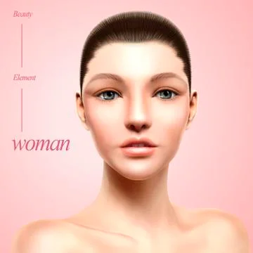 Charming model portrait Stock-Illustration