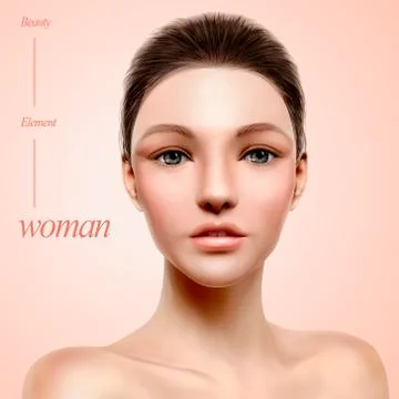 Charming model portrait Illustrazione stock