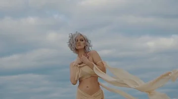 Charming model posing on nature Video stock 85740955