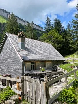 Charming Mountain Cabin Stock Photos