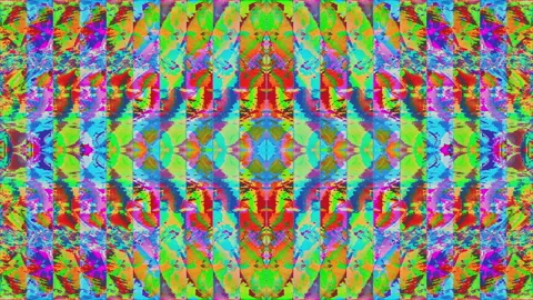 Charming multi-colored pattern iridescent background. Looped animation. Video stock 151220623