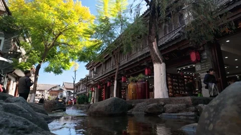 Charming old town view in Dali, Yunan, China Video stock 335037000