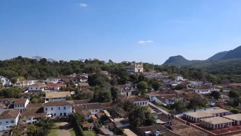 Charming panoramic view of historic Tiradentes city Stock Footage 314915912
