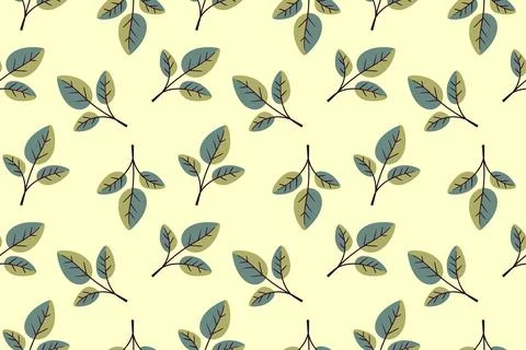 Charming pastel leaf pattern.  Simple, elegant design perfect for textile p.. Illustrazione stock