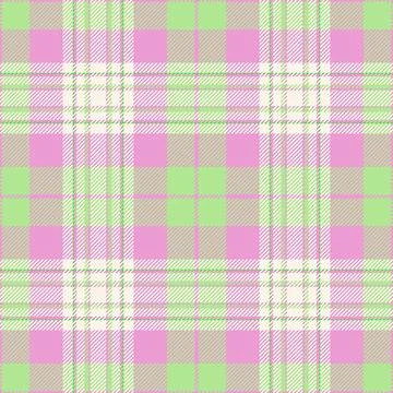 A charming pastel plaid pattern in pink, light green, and beige. Perfect for  Stock Illustration