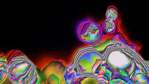 Charming Pattern light leaks iridescent background. Seamless footage. Stock Footage 111761152