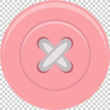 A charming pink button with a whimsical design, perfect for sewing and craf.. Illustrazione stock