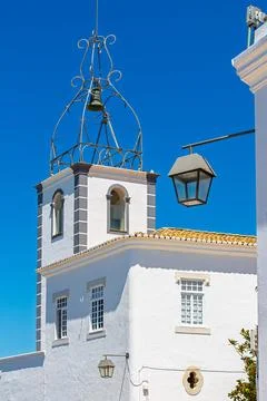 Charming Praca da Republica in Albufeira Stock Photos