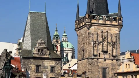 Charming Prague in Springtime. Stock video. 4K Stock Footage 237704325