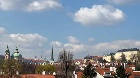 Charming Prague in Springtime. Stock video. 4K Stock Footage 237704363