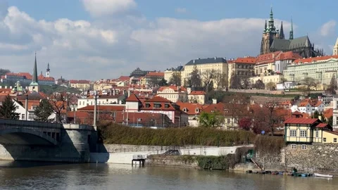 Charming Prague in Springtime. Stock video. 4K Stock Footage 237704387