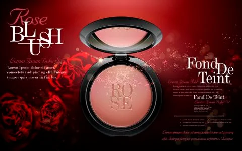 	Charming rose blush ads Illustrazione stock