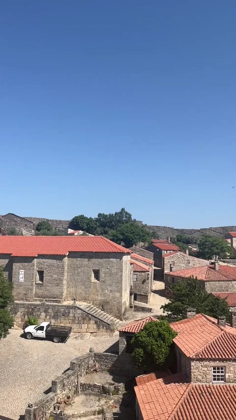 Charming Stone Streets of Sortelha, One of the Oldest and Most Beautiful Village Stock Footage 311860806