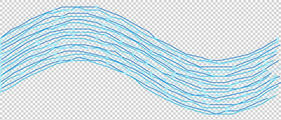 Charming technology circuit wave pattern transparent PNG design element Stock Photos