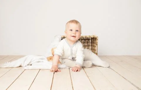 Charming toddler smiling at camera Stock Photos
