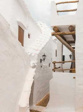 The charming town of Binibeca on Menorca.  Stock Photos