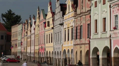 The charming town of Mikulov in the Czech Republic. Stock Footage