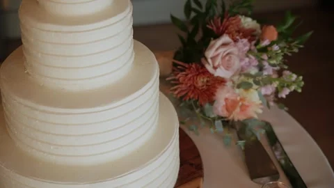 Charming Wedding Event Ambiance Setup, Stylish Indoor Wedding Scene With Stock Footage 323771330