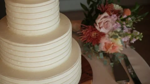 Charming Wedding Event Ambiance Setup, Stylish Indoor Wedding Scene With Video stock 323776113