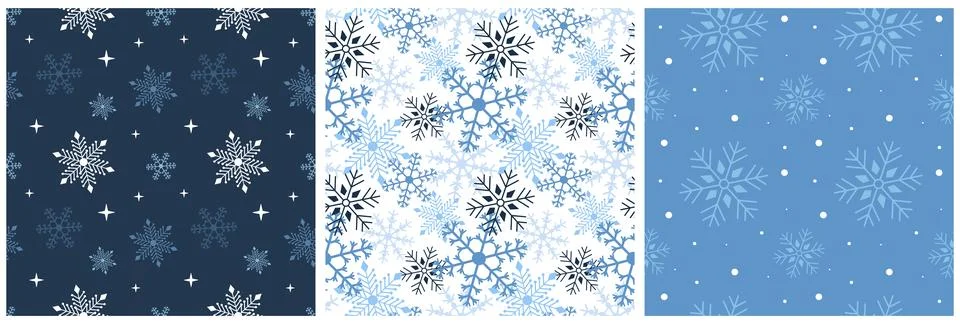 Charming Winter Seamless Pattern Design Featuring Decorative Elements in a .. 库存插图