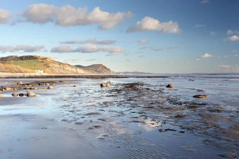 Charmouth beach Stock Photos