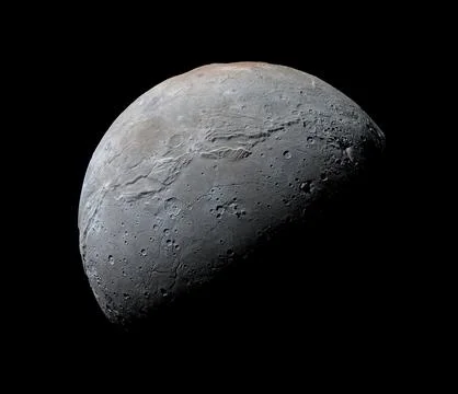 Charon the moon of planet Pluto. Stock Photos
